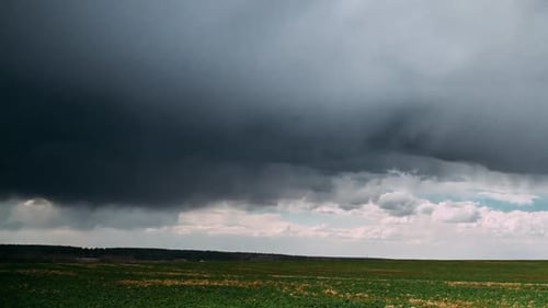 Time Lapse Timelapse Timelapse Of Countryside Rural Field Spring Meadow Landscape Under Scenic