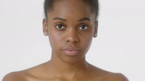 Woman Staring Intensely