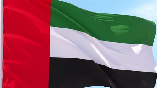 Waving Flag of the United Arab Emirates