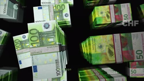 Euro and Swiss Francs money exchange loop