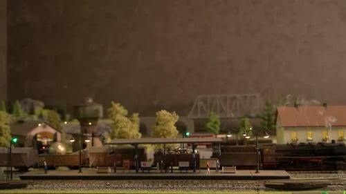 Modelo de estação ferroviária.