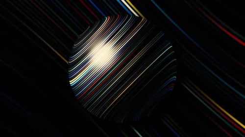 3D Ball with Multicolored Stripes