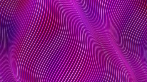 Courbe d'ondes d'une ligne de néon brillante abstraite qui s'écoule et se courbe - 4K