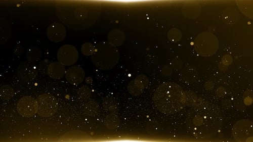Awards Celebration Golden Particles Bokeh Background Loop