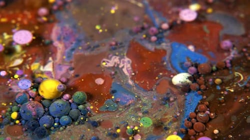 Vibrant Abstract Liquid Colors Swirling Together