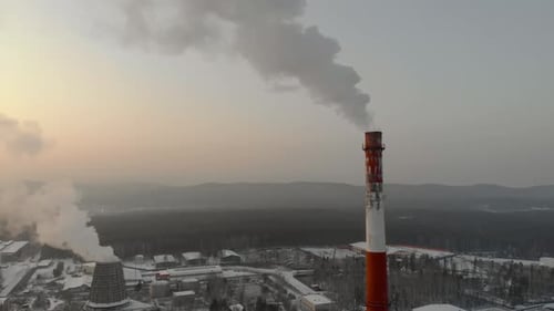 Factory Pipe Polluting Air Environmental Problems