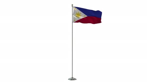 Philippines National Flag Waving Seamless Loop Animation