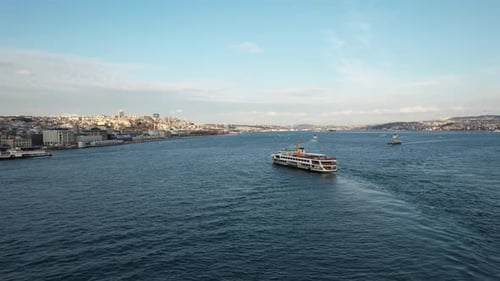 Passage Ferry In Bosphorus