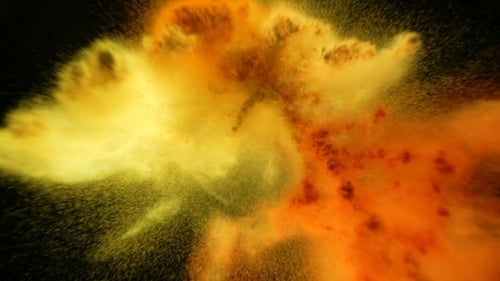 Farbpulver-Explosion