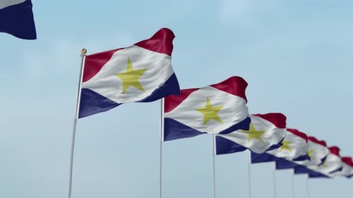 Saba Row Of Flags