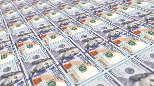 Infinite Scroll of US One Hundred Dollar Bills