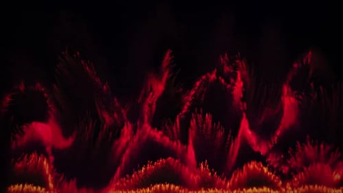 Dynamic Abstract Red Particle Movement Background