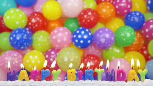 Candles in Form of an Inscription Happy Birthday