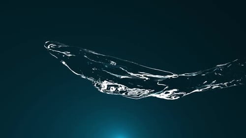 Wasserstrahl aus reinem Wasser auf einem rotblauen Hintergrund
