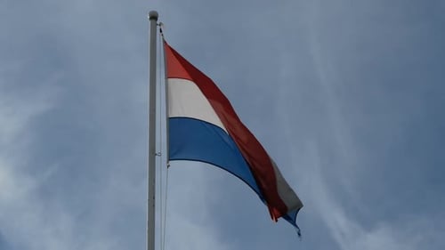 Dutch Flag Waving in the Wind