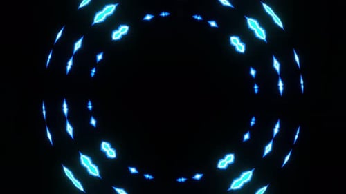 Un motif en boucle étincelant abstrait volant