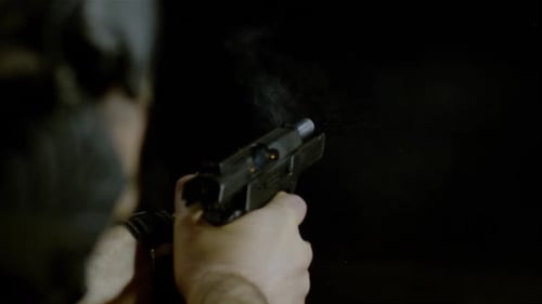 Pistol shooting a bullet, Ultra Slow Motion