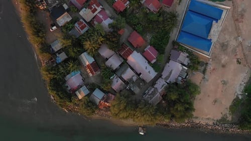 AH -Aerial View Of Small Village 01