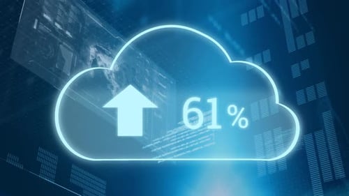 Faça upload de nuvens de progresso e uma interface futurista com códigos de programa