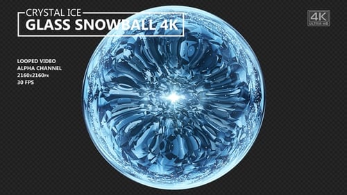 Kristall-Eisglas-Schneeball
