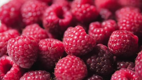 Fresh Raspberries and Blackberries Close Up