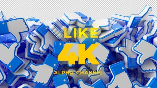 3D Social Media Reactions Falling Animation