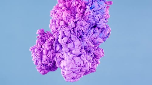 Abstract Ink Plumes Swirl and Merge