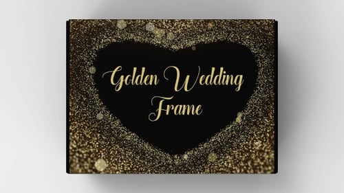 Golden Glitter Shapes for Wedding Photo Reveals