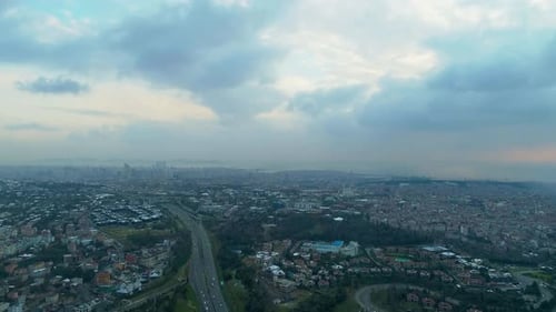 City Road And Traffic Aerial View 2