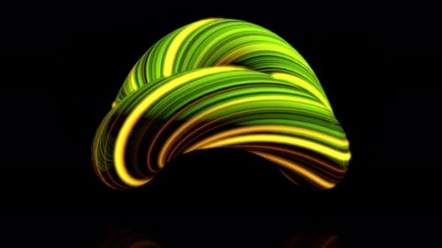 Abstract Twisted Glowing Line Shape Animation Loop