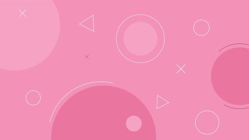 Minimalist Pink Geometric Shapes Background Loop
