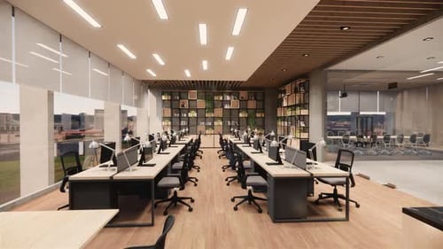 Interior Empty Modern Loft Office open space modern office