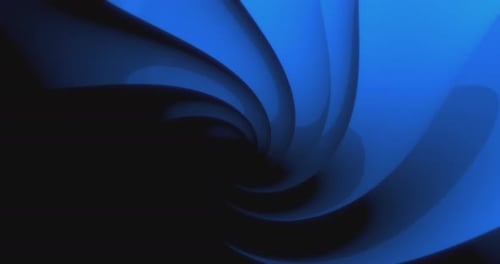 Rotation der Klingen eines abstrakten Trichters aus blauen Farben Animation abstrakter Hintergrund Nahtlos
