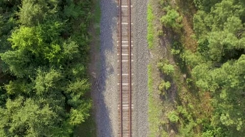 Drohnenaufnahmen von Bahngleisen