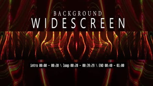 Abstract Glowing Fluid Lines Widescreen Motion Background