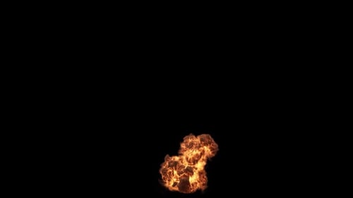 Realistic Fire Explosion Alpha Channel Effect