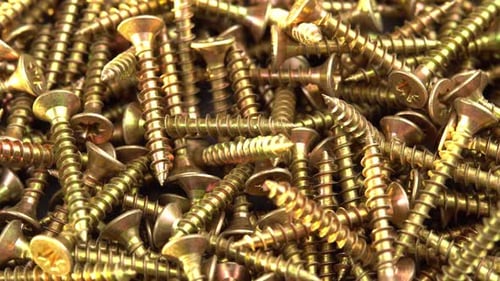 Shiny Screws Close Up Background