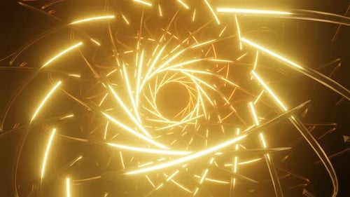 Abstract Neon Red Orange Psychedelic Hypnotic VJ Seamless Loop Background