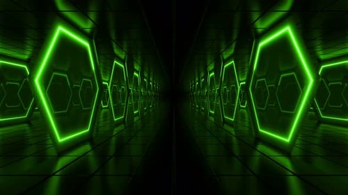 4K-Schleife mit grünem Tunnel