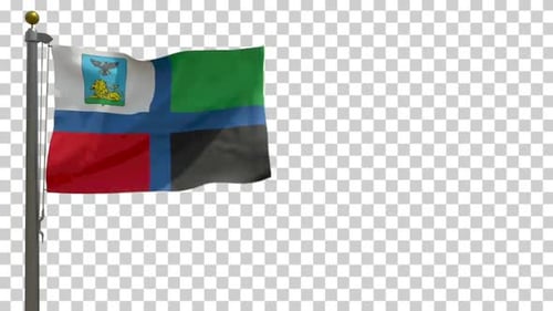 Animated Flag Waving on a Pole