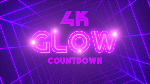 4k Glow Countdown Purple