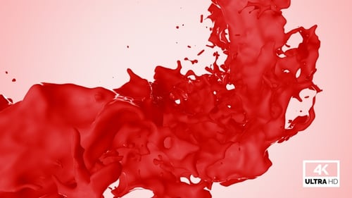 Dynamic Red Liquid Fluid Splash Element