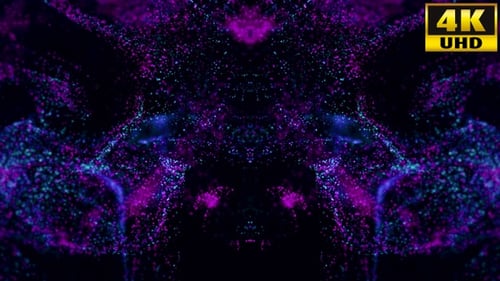 Abstract Flowing Particle Nebula Background Animation Loop