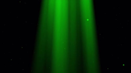 Green Light Rays With Particle Dust