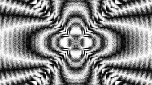 Abstract Black and White Morphing Kaleidoscope Pattern Background Loop