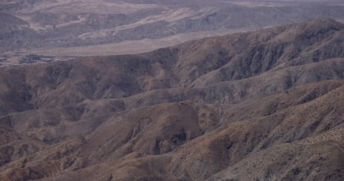 Desert Mountain Range Aerial View in Daytime