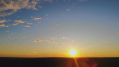 Colorful Panorama Sky During Sunrise and Sunset in Summer Morning