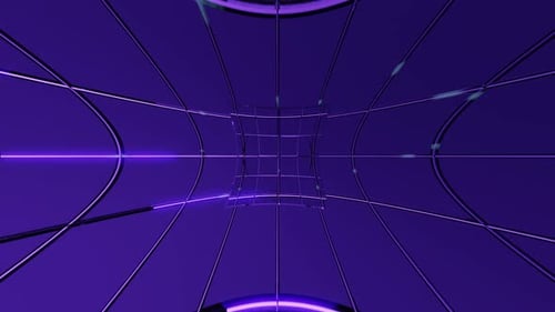 3d Render Illustration Rotating Threedimensional Wireframed Cube
