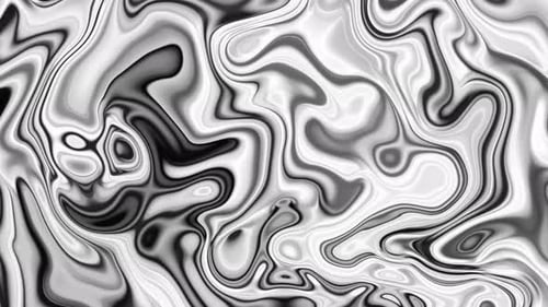 Abstract Fluid Black and White Background Loop