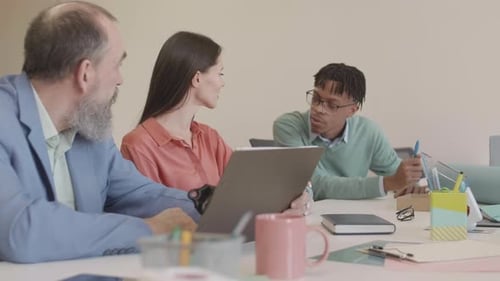 Business Team Meeting and Discussing Project